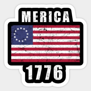 Betsy Ross Flag America - Merica 1776 Sticker